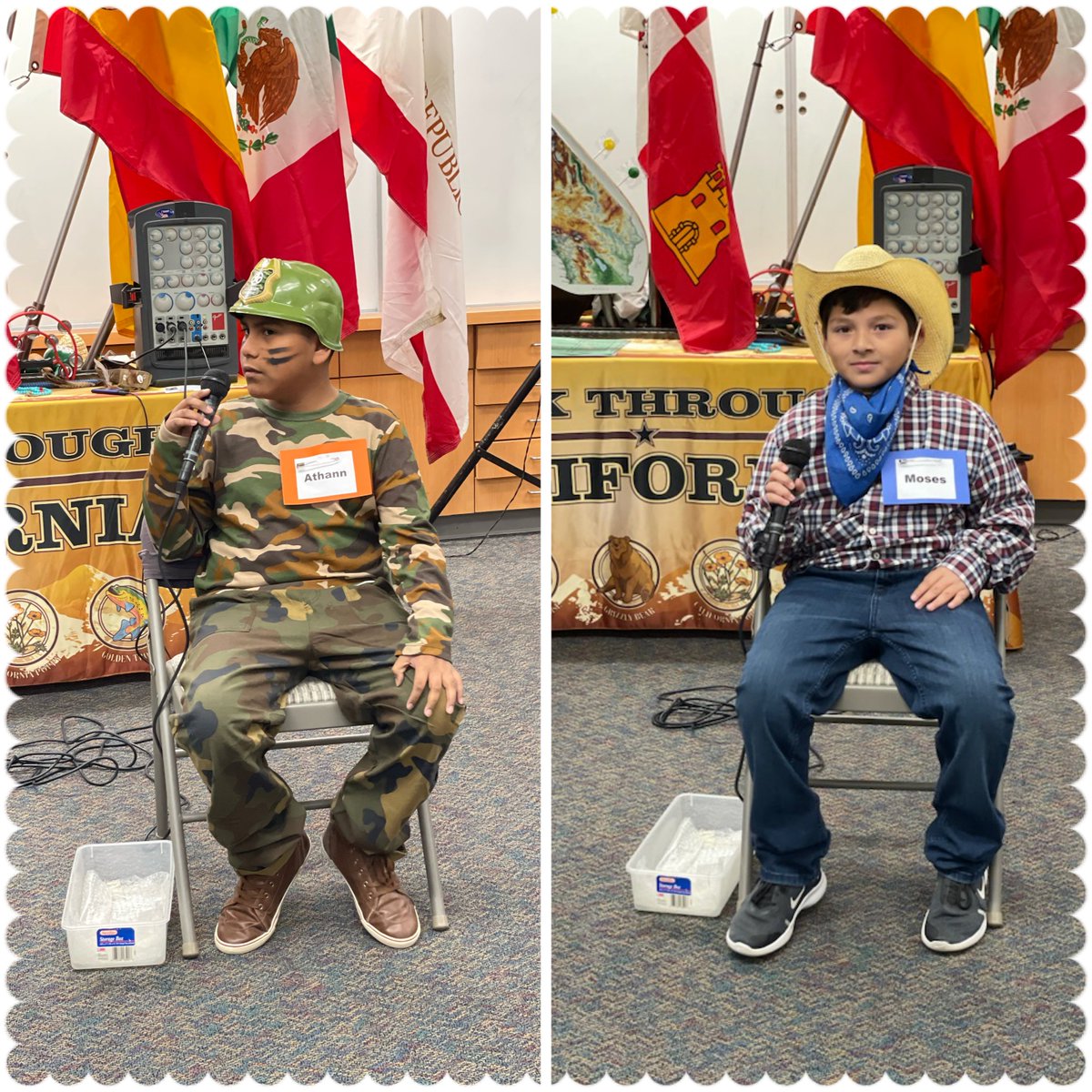 Mrs. Segura's class spent the morning doing a lesson on the history of California.  They had so much fun and learned many things about California history.  Here are some photos.