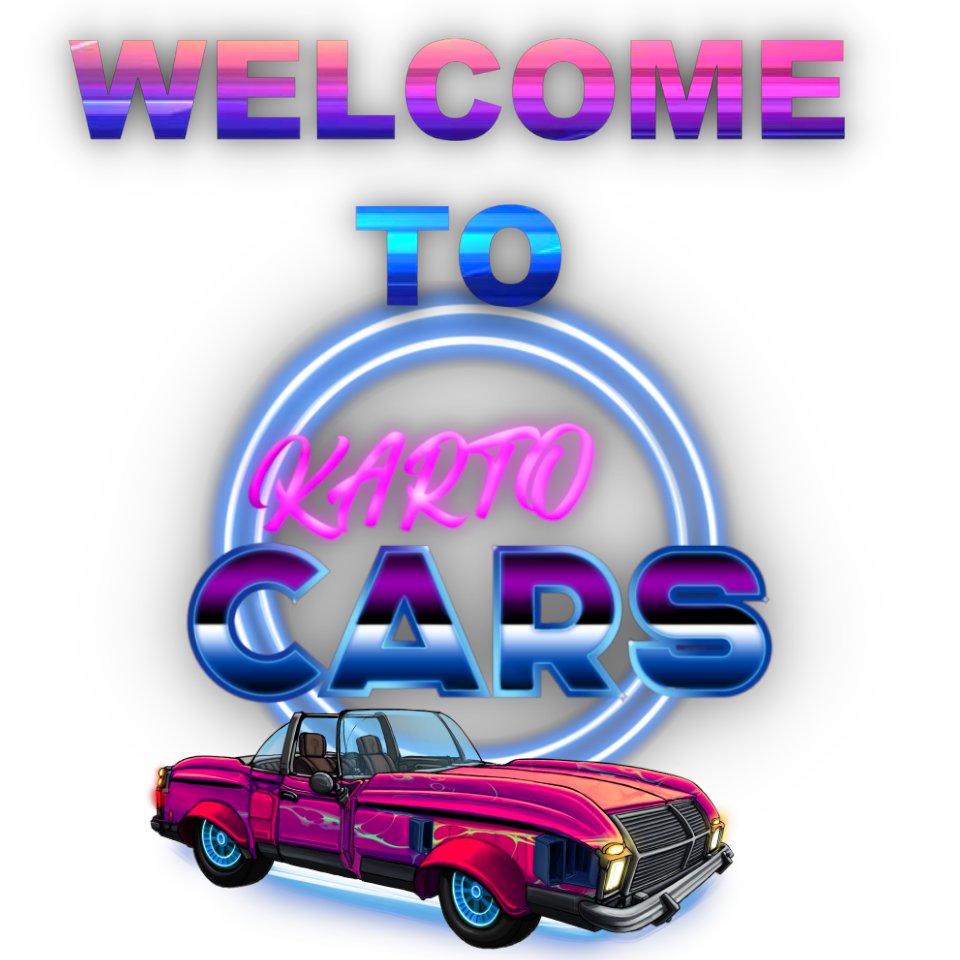 Karto Cars Public mint is Live! 

Price: 0.039ETH
Official minting sites:
Mint website: kartocars.com
Contract: etherscan.io/address/0x0BFD…
OS: opensea.io/collection/kar…