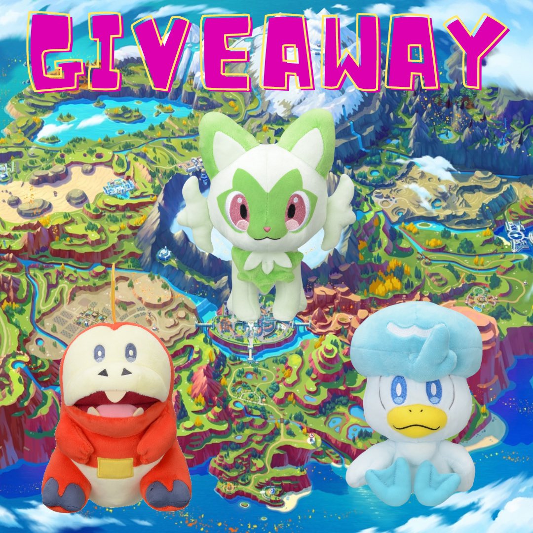 lithehax's tweet photo. 🌟GIVEAWAY🌟

WIN THE STARTERS PLUSHIES FROM PALDEA🔥💧🍃

➡️ Follow @ooc_pokemonn &amp; @mecchaJP 
🔁 RT this post

🕒 The winner will be announced on February 9th https://t.co/jSTx5l0g7c