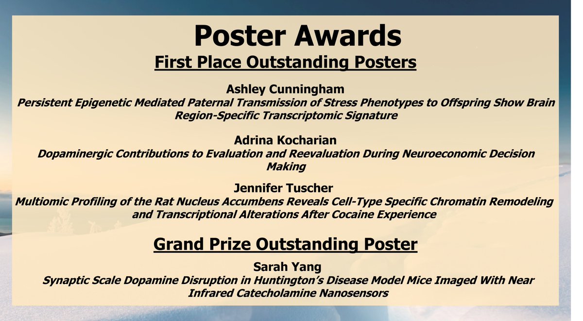 winter_brain's tweet photo. Congratulations to our poster award winners! Thank you for sharing your outstanding science with #WCBR2023. https://t.co/7Ikp3jM1lw