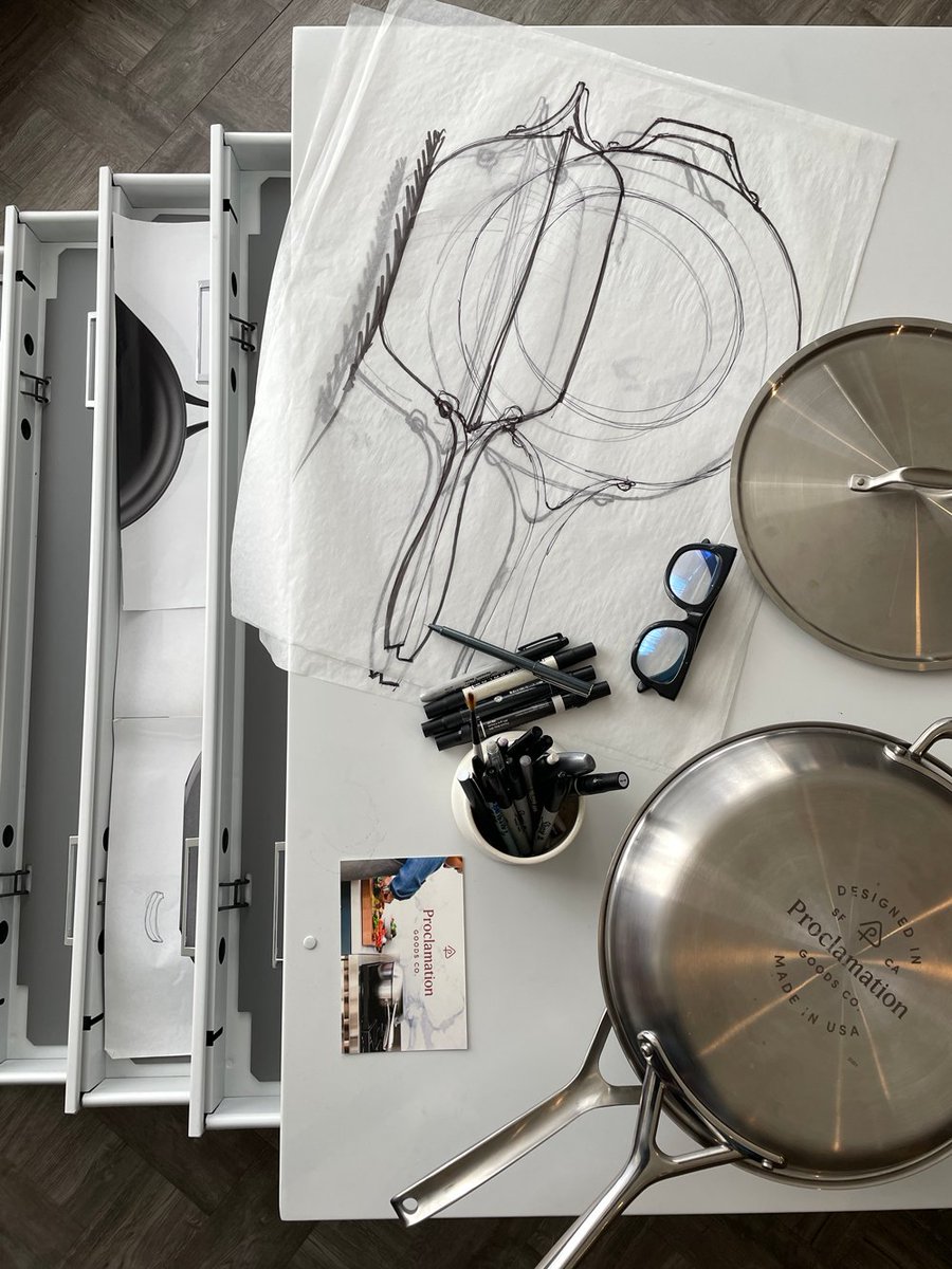 Where does an industrial designer (who’s also the cofounder of a game-changing cookware company) keep his sketches? In a flat file cabinet, of course—and that’s exactly what <a href="/proclamationco/">Proclamation Goods Co.</a> needed and got for free from our marketplace. 

Read more: blog.liquidonate.com/post/designing…