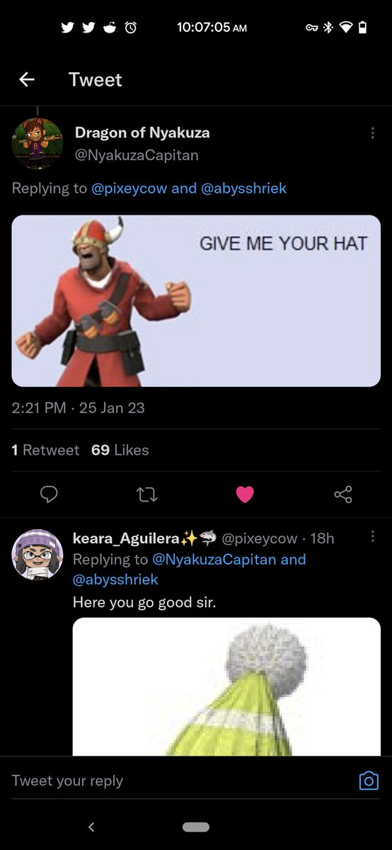 CrystalJHolman's tweet photo. @NyakuzaCapitan @pixeycow @abysshriek There you go, 69 likes. 😁 https://t.co/pWOXkxGxvj
