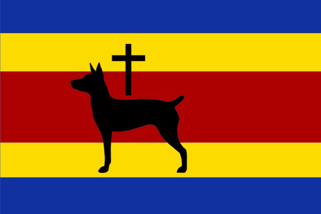 Introducing the Kingdom of Tengal's war flag.

@DensklandOf made the tricolor background. #micronation #micronations