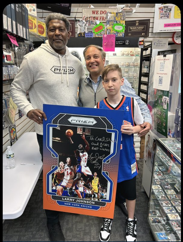 I had a great time hanging with our youth <a href="/PaniniAmerica/">Panini America</a>. Congrats to the #NBAPOD grand prize winner Justin who happens to be a <a href="/nyknicks/">NEW YORK KNICKS</a> fan. ~LJ