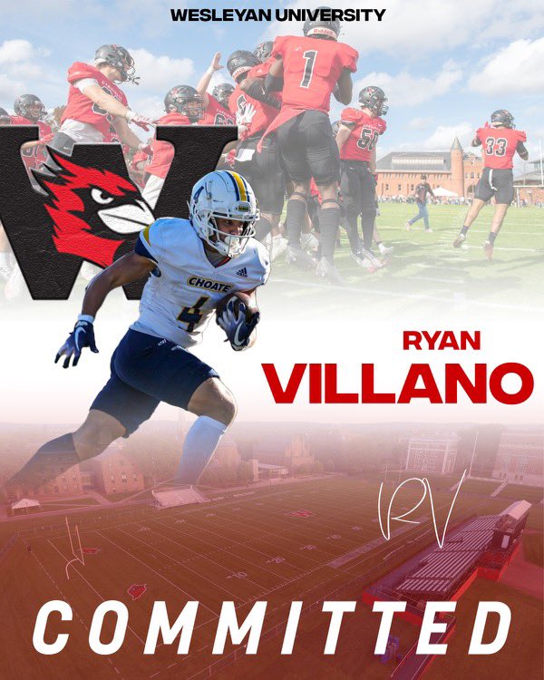 Ryan Villano (@ryan_villano) on Twitter photo Proud to announce my commitment to the admissions process at Wesleyan University! Thank you to my family and Choate Football for everything! #rollcards ❤️🖤 <a href="/coach_spinnato/">Coach Spinnato</a> <a href="/BoarsSpeed/">Tooch Speed</a> <a href="/CoachDiCenzo/">Dan DiCenzo</a> <a href="/CoachHallenbeck/">Coach Hallenbeck</a> <a href="/Wes_Football/">Wesleyan University Football</a> <a href="/CRHFootball/">Choate Rosemary Hall Football 🐗</a> Proud to announce my commitment to the admissions process at Wesleyan University! Thank you to my family and Choate Football for everything! #rollcards ❤️🖤 <a href="/coach_spinnato/">Coach Spinnato</a> <a href="/BoarsSpeed/">Tooch Speed</a> <a href="/CoachDiCenzo/">Dan DiCenzo</a> <a href="/CoachHallenbeck/">Coach Hallenbeck</a> <a href="/Wes_Football/">Wesleyan University Football</a> <a href="/CRHFootball/">Choate Rosemary Hall Football 🐗</a>