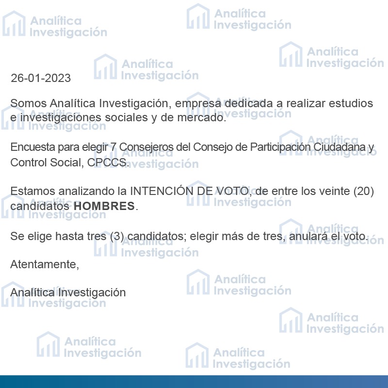 AnaliticaInvEC's tweet photo. @nicolebonifaz Hola Nicole, le invito a participar en la siguiente encuesta:

https://t.co/KRMBmEgCQq
Gracias por su apoyo https://t.co/7SvKfFOY1b