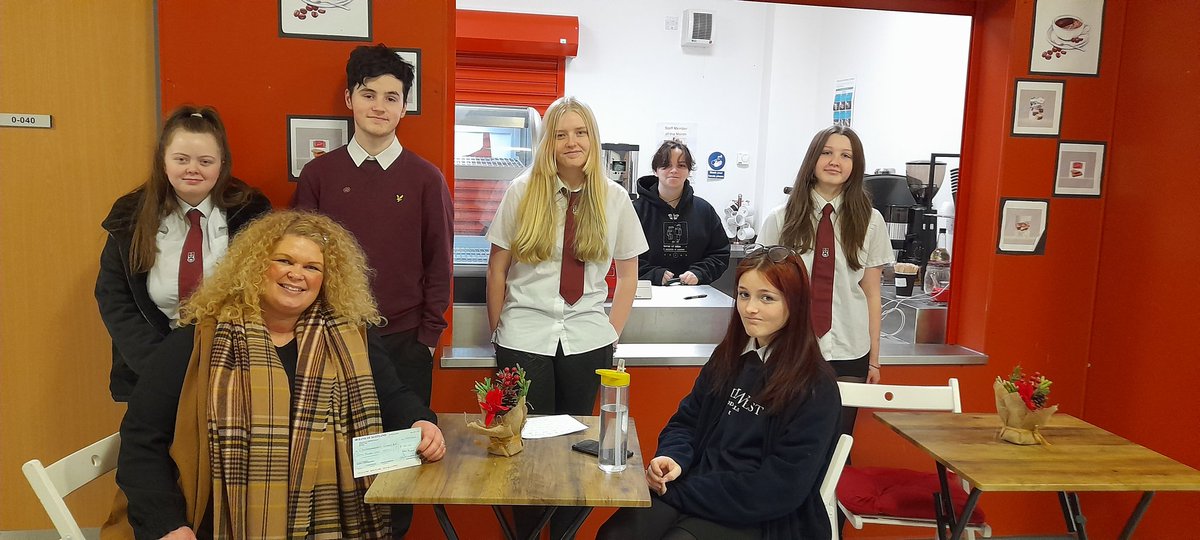 Making a donation to <a href="/clackswomensaid/">Clackmannanshire Women's Aid</a>  Proceeds from <a href="/AlloaAcademy/">Alloa Academy</a> Christmas Concert refreshment stall. Thanks to all who supported us.