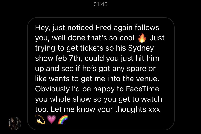 An actual real message that I received on Instagram today 🤣