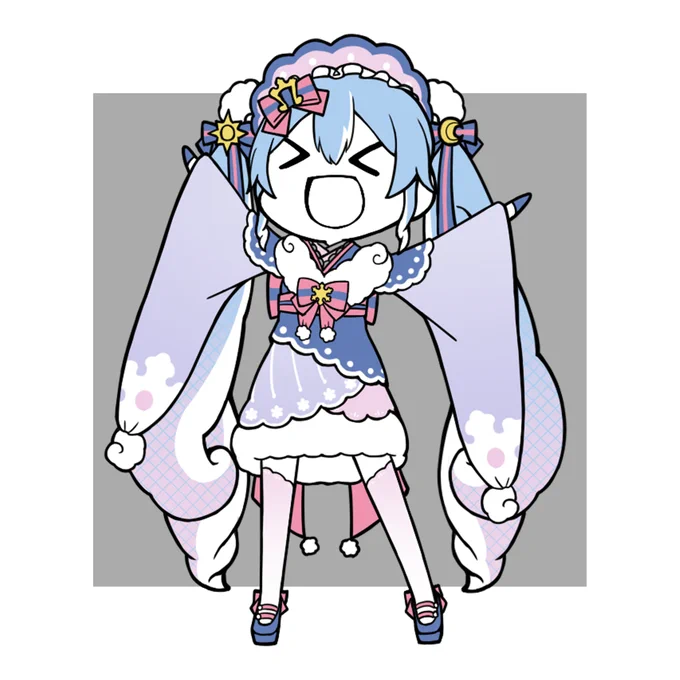 毎年恒例の雪ミクさんトレスです 
