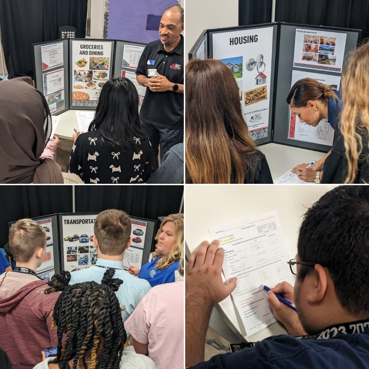 MrsFMendez's tweet photo. Social Studies students @MCTC_RealWorld participated in a Reality Fair sponsored and provided by @BrazosValleySch to learn about financial responsibility. #KatyISDSS @KISDSocStudies https://t.co/mSyw04c7aM