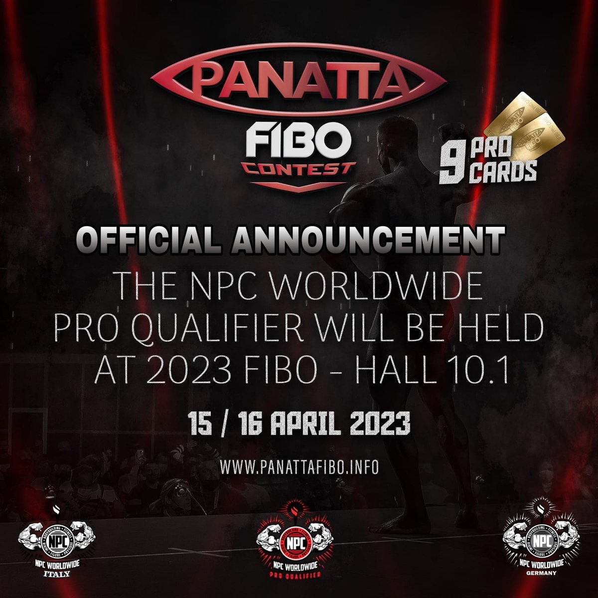 fm_aktuell's tweet image. Panatta präsentiert auf der #FIBO23 gemeinsam mit dem amerikanischen Verband #NPC den #Bodybuilding-Wettbewerb "PANATTA FIBO CONTEST". Der "NPC Worldwide Pro Qualifier" findet am 15. &amp;amp; 16. April 2023 in Halle 10.1 statt.

@panattaofficial @FIBO_Show @NPCNewsOnline