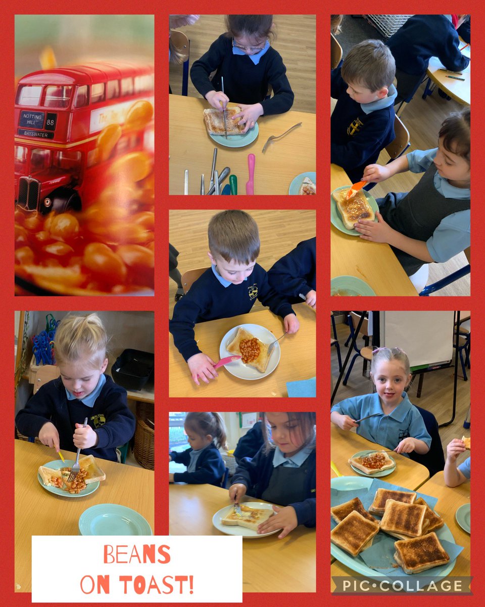 Canon_J_EYFS's tweet photo. Today, we made beans on toast. We buttered our own toast and tried really hard to use a knife and fork correctly to eat without using our fingers ☺️ https://t.co/Foa63hpxgX