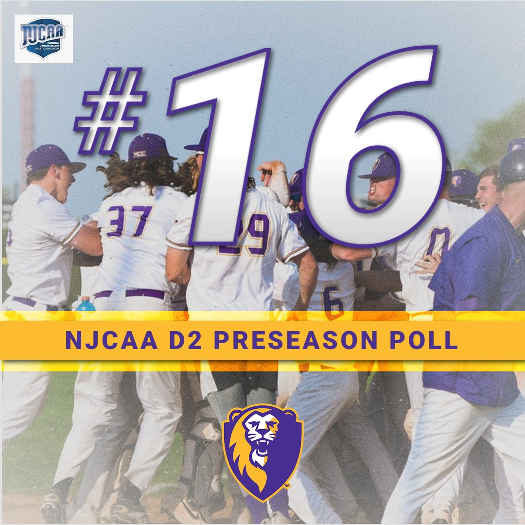 McCoBaseball's tweet photo. The Scots come in at #16 in this year's NJCAA DII preseason poll!  This will be the final year competing at the DII level before transitioning to the NJCAA DI level in the fall of 2023. https://t.co/SDi6z9vE2K
