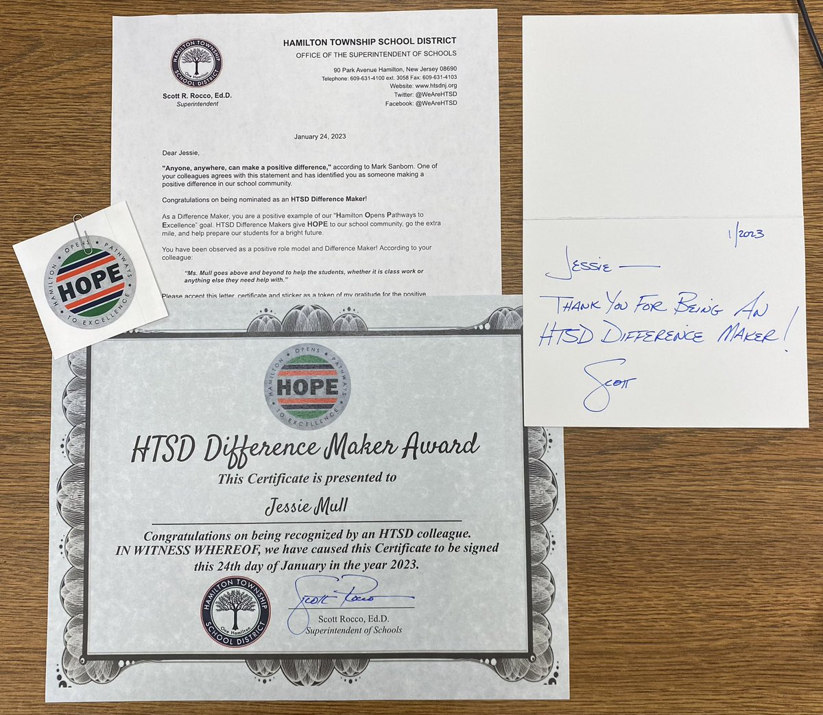 Great way to start the day!! I truly appreciate the time someone took to spread some cheer! Thank you!! 💙💛💫<a href="/WeAreHTSD/">WeAreHTSD</a> <a href="/ScottRRocco/">Scott Rocco, Ed.D.</a> <a href="/HTSD_Nottingham/">Nottingham High School</a> <a href="/MrsDawnWhiteNHS/">ⅅᎯᏇℕ ᏇℋℐᏆℰ</a> @Mrs_Persichetti <a href="/VPWALSH/">Michael Walsh</a>