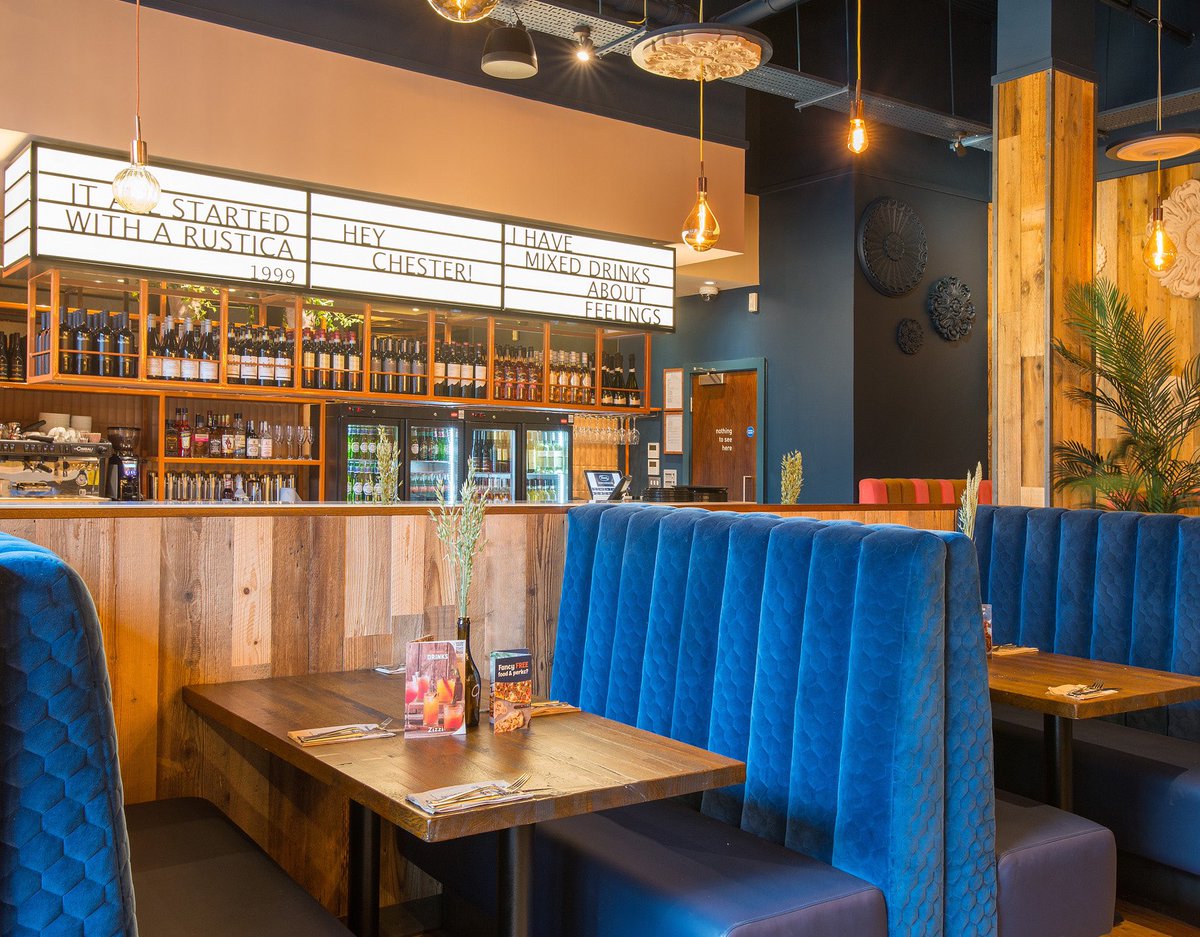 fuse_studios's tweet photo. Completed late last year, Zizzi Chester is the latest new restaurant Fuse designed and delivered for Azzurri Group. Situated in the Chester Northgate development, adjacent to the new Chester indoor markets, the restaurant offers the perfect place to unwind.  @WeAreZizzi https://t.co/SLWHNLdGN4
