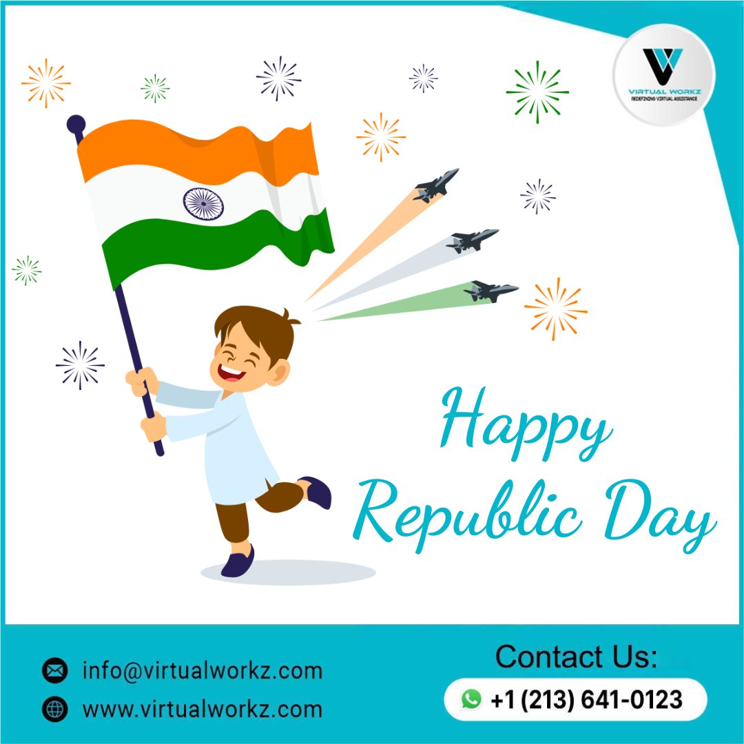 virtual_workz's tweet image. May the brave leaders of our glorious nation guide us to peace and prosperity so that we can hold our heads high and be proud of our country.
The team of Virtual Workz wishes you all a very Happy Republic Day

#republicday #74threpublicday #republicday2023 #celebrate