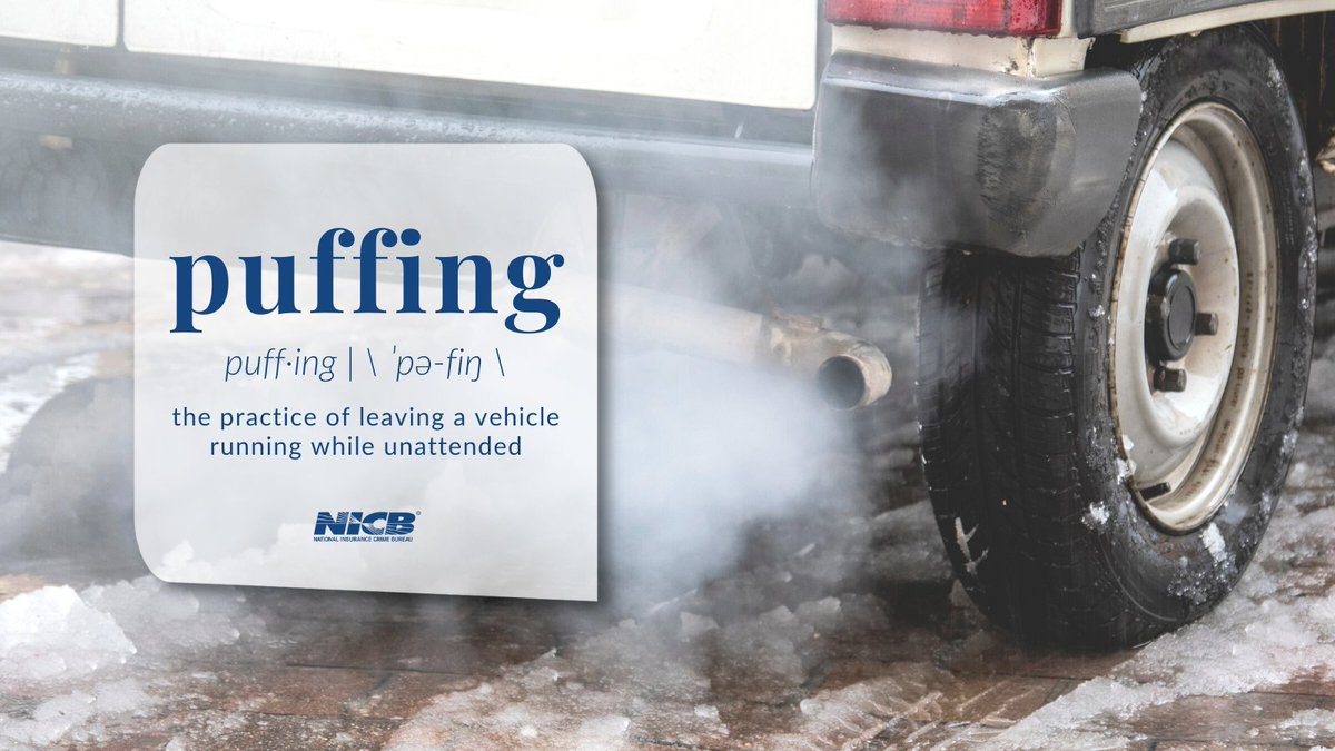 insurancecrime's tweet photo. Auto theft with keys made up roughly 11% of total thefts nationwide in 2021. While leaving your car to warm up for a few minutes might seem harmless, “puffing” dramatically increases your risk for theft. Read more: https://t.co/NRIPbKkOO7 @RMIIA https://t.co/99wlyDMUNm