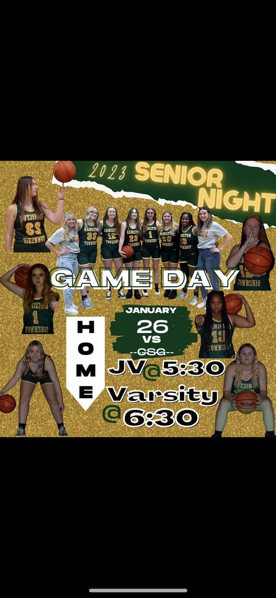 HTHSgbasketball's tweet photo. Come out and support these seniors tonight!! 
JV game at 5:30
Senior ceremony at 6pm 
Varsity tip-off vs CSG at 6:30 https://t.co/BeuqvpDpzd