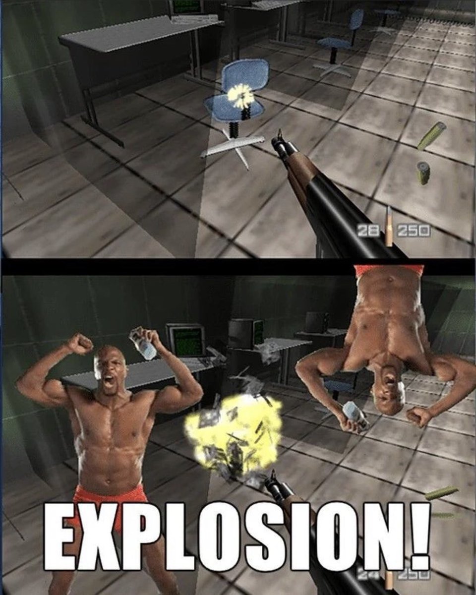 Goldeneye does what call of duty doesn’t..
Says FUCK YOU to logic 😂😂 
#GoldenEye #Switch #Nintendo64 #chairsgoboom #sittingonabomb #raregames