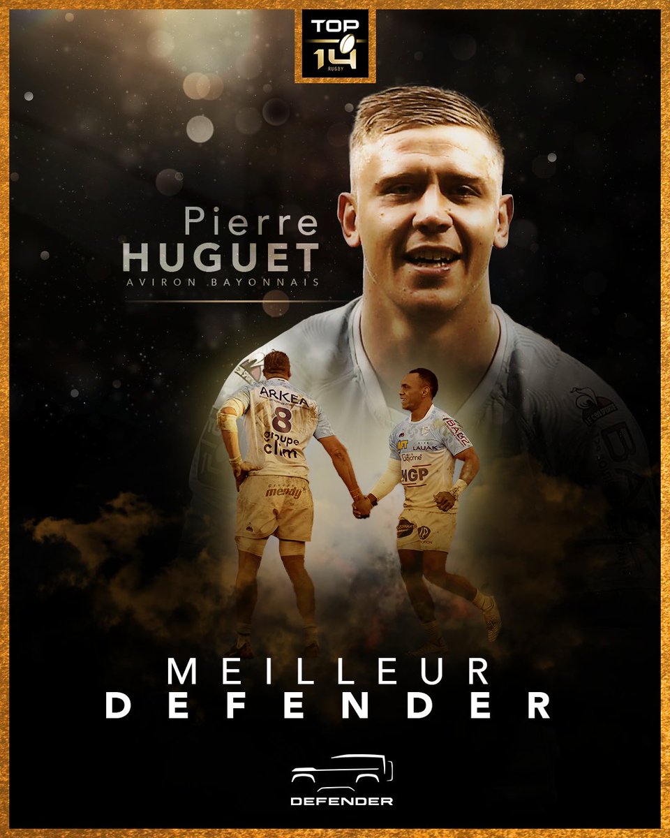 top14rugby's tweet image. #TOP14 #TeamDefender⁣⁣
💪 Robuste 🔥Irrésistible 💯 Performant⁣⁣
À Jean Dauger ou bien partout à l&apos;extérieur, peu importe le temps et les terrains : vous avez élu Pierre Huguet Meilleur Defender de la phase aller de @top14rugby !