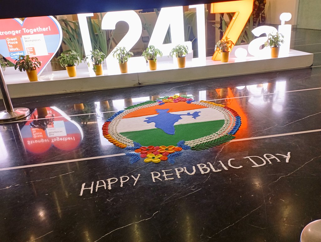 Happy #RepublicDay 🥳🥳🤩 by our @247ai_India  but today no leave 🫡🥹 @pvkannan  sir 😉