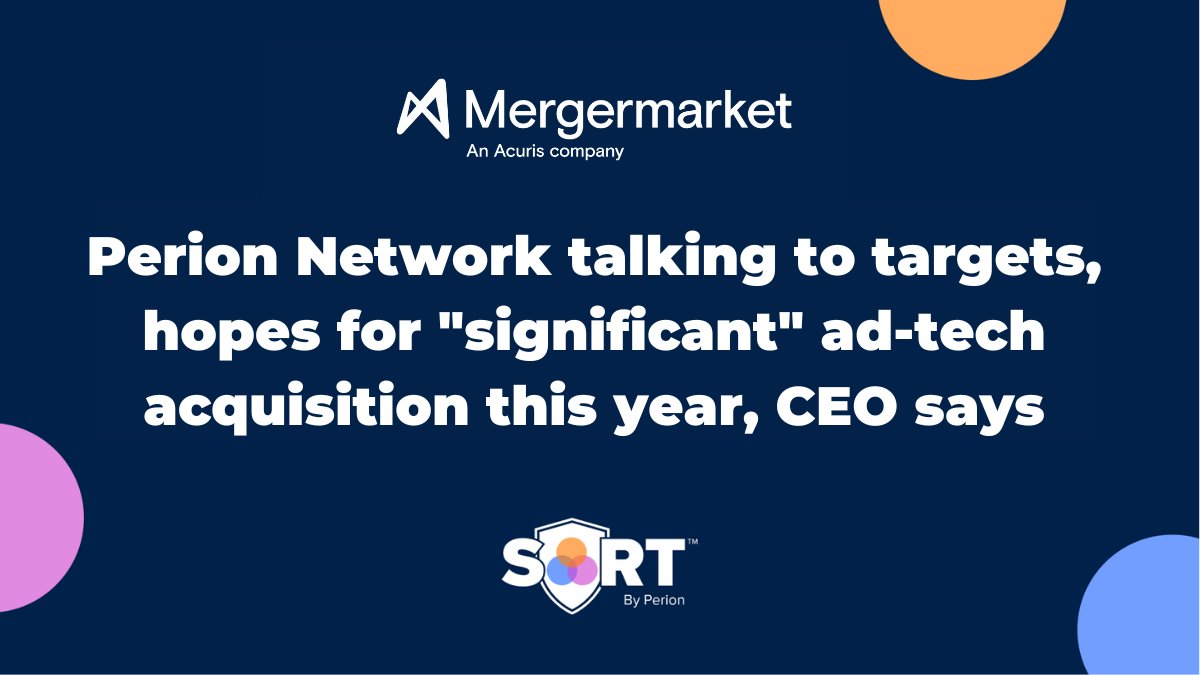 "One hot trend in the sector is consumer privacy protection. Perion launched a “cookieless technology” product in late 2021 that has received tremendous demand from brands, because it doesn’t compromise results and return on ad-spend."

Read more: 
mergermarket.com/intelligence/v…
