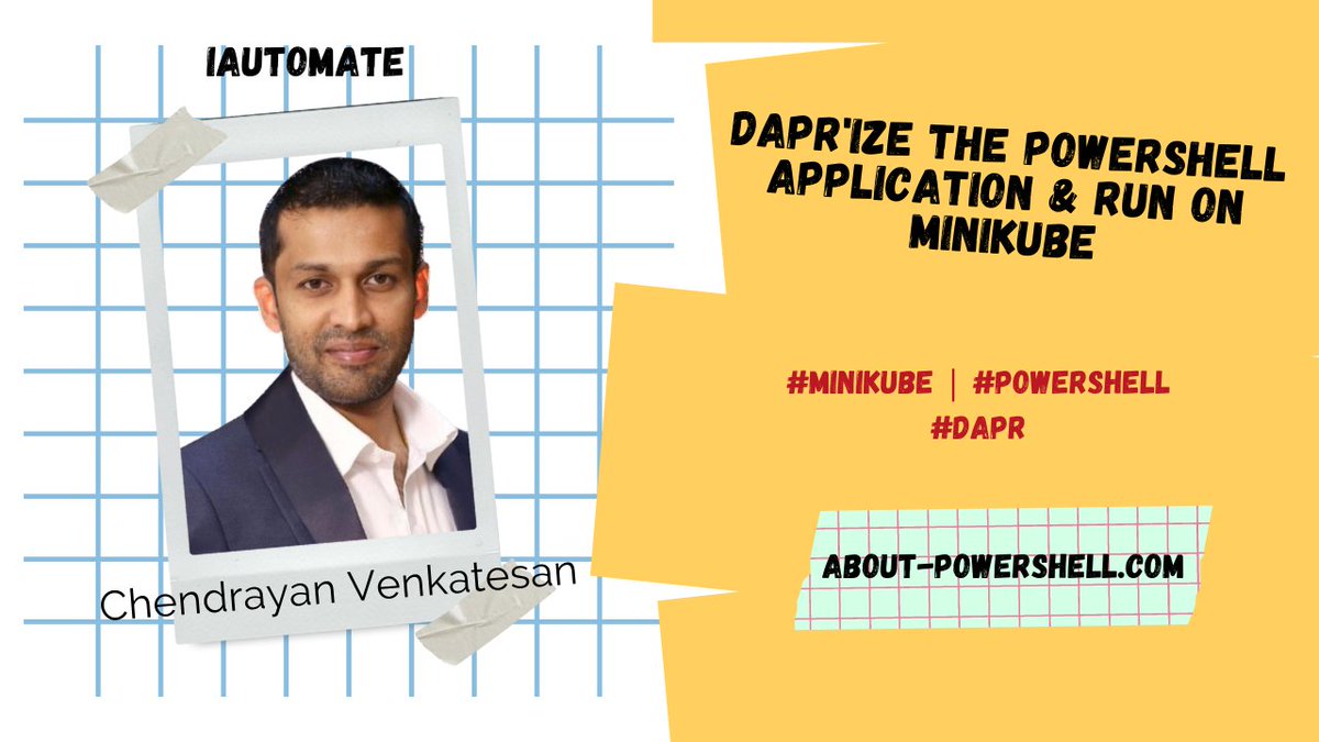 Here is a simple #Dapr’ized #PowerShell application running on the #Minikube cluster to demonstrate the state store component. In my previous post, I used #SimplySQL module, and now I skipped using #Dapr. 
youtu.be/fmy0wMgjtl4 
#Pode | #PSHTML