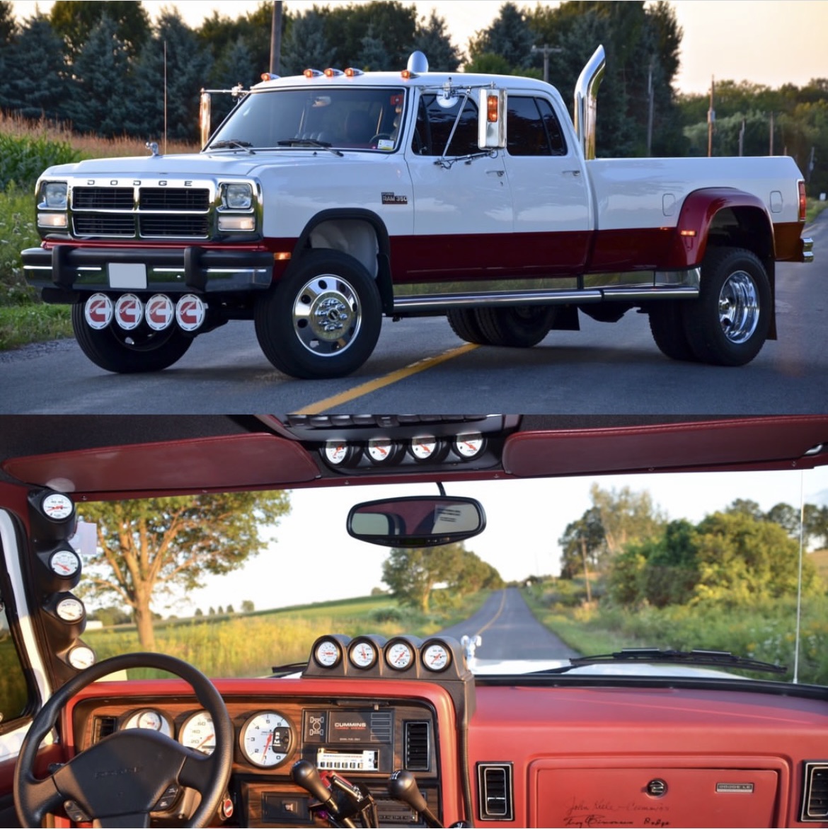 AutoMeter's tweet photo. #ThrowbackThursday of this incredible build of a 1993 Dodge Ram W350 Cummins Crew Cab. Robert spent over a decade building what this truck is today. He restored the truck with many new parts and included twenty-six AutoMeter gauges!
#dodgew350 #firstgencummins #classictruck https://t.co/oE4nS4c8MA