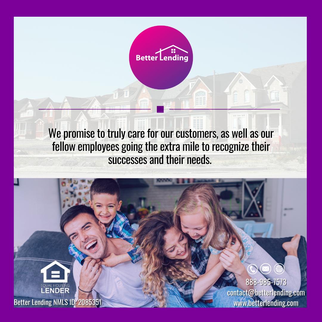 betterlendingus's tweet image. We know that every borrower&apos;s situation is unique, so we offer a wide range of options. 💁🏻‍♂️ Whether you&apos;re looking for a new mortgage or an improvement on your current one, we can help! 

🌐 betterlending.com
📞 888-985-7573

#betterrates #betterprocess #betterlending
