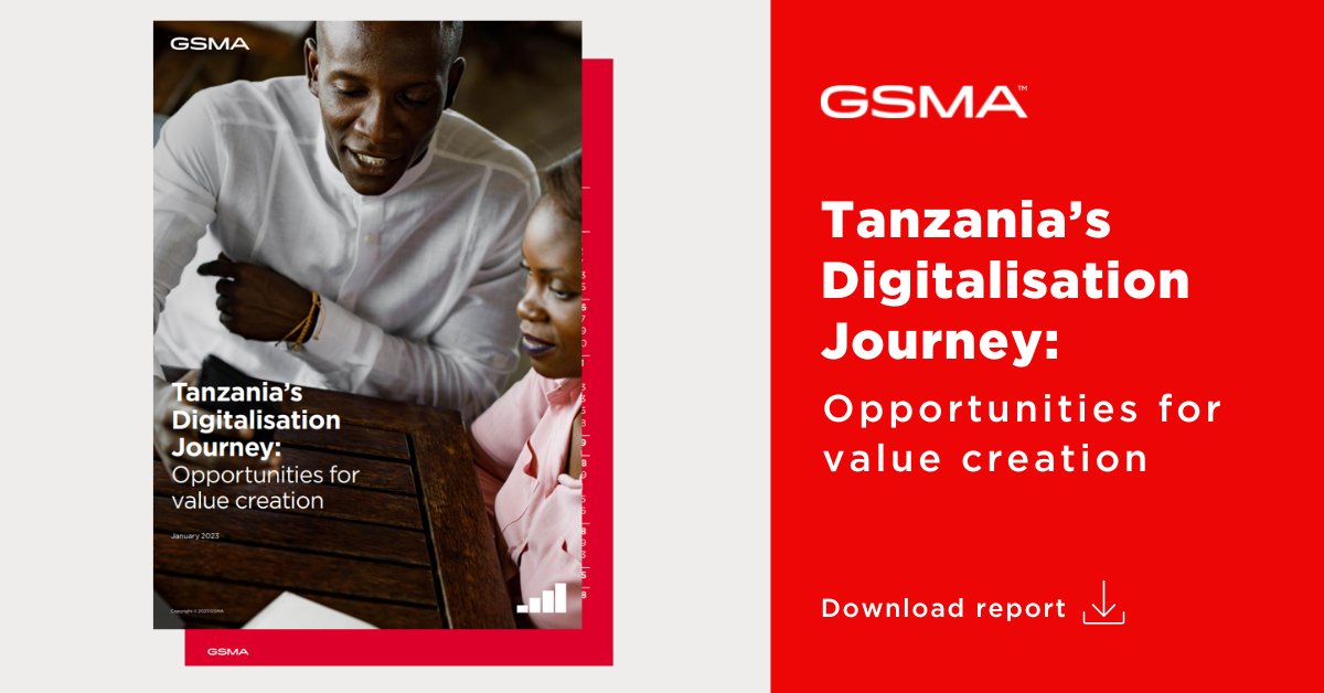 New report release! Tanzania's digitalisation journey: Opportunities for value creation. Read the new #GSMAm4d #CIU research report👉bit.ly/3JeKqxM 
#UKAid <a href="/SoneOsakwe/">Sone Osakwe</a>