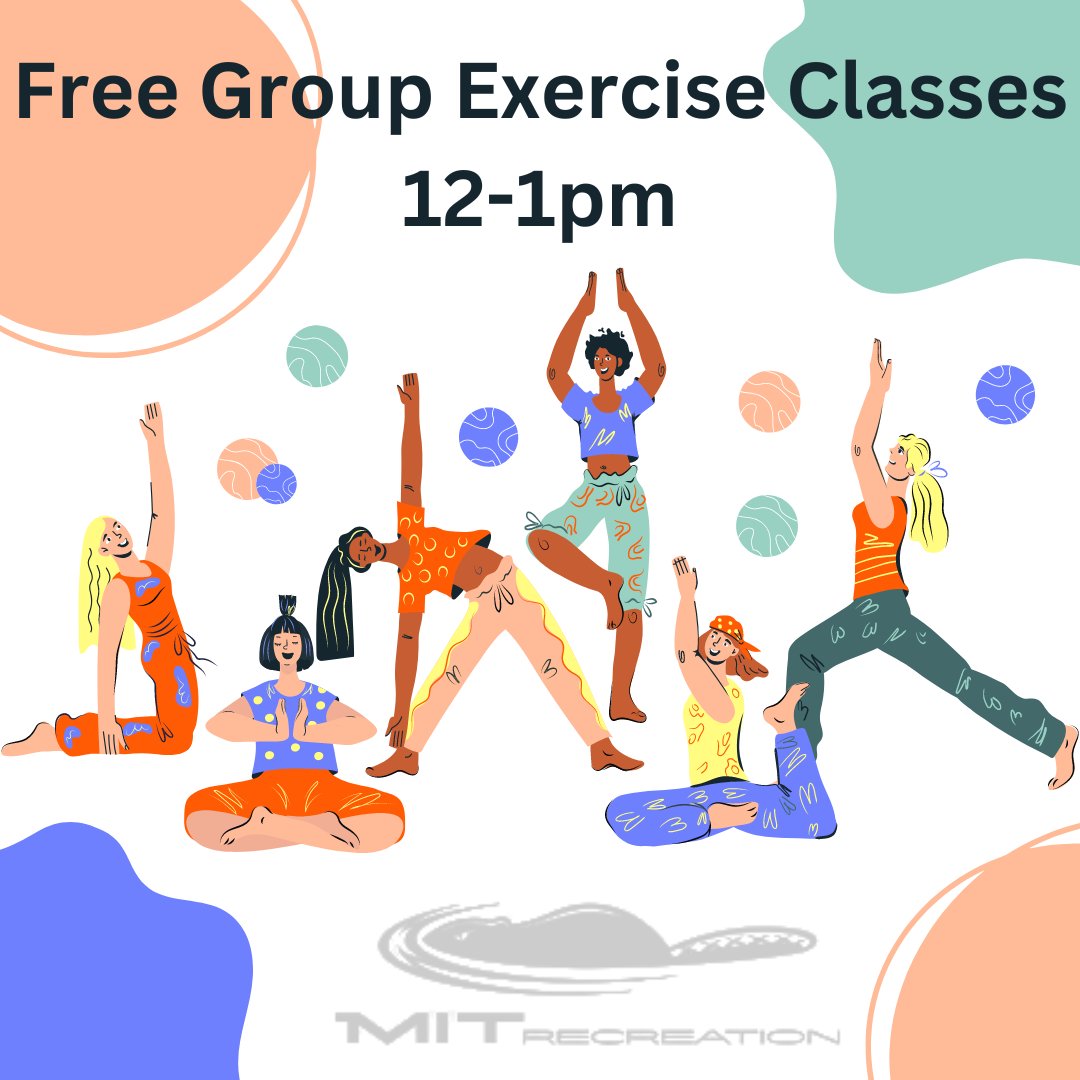 Did you know <a href="/MITRecreation/">MIT Recreation</a> has free Group Exercise classes at noon? Options range from yoga, HIIT workouts and Tai Chi. Class registration is required, register here: mit.clubautomation.com/calendar/class…