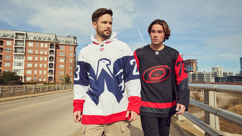 NHLPR's tweet photo. The @NHL and @adidas unveil jerseys for 2023 Navy Federal Credit Union NHL #StadiumSeries. 

Details: https://t.co/YrDtUmeG1t https://t.co/EckIFAYPMr