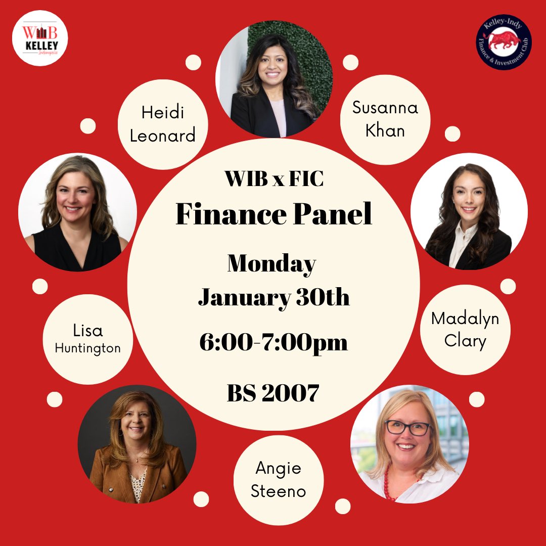 iuiwib's tweet photo. This Monday is our first panel for the semester with FIC!

Make sure to bring your resume if you are interested in potential positions. You won’t want to miss this event! 💰

#wib #iupui #womeninbusiness #kelleyschoolofbusiness #iupuijags #panel #finance https://t.co/vxILnrT0NC