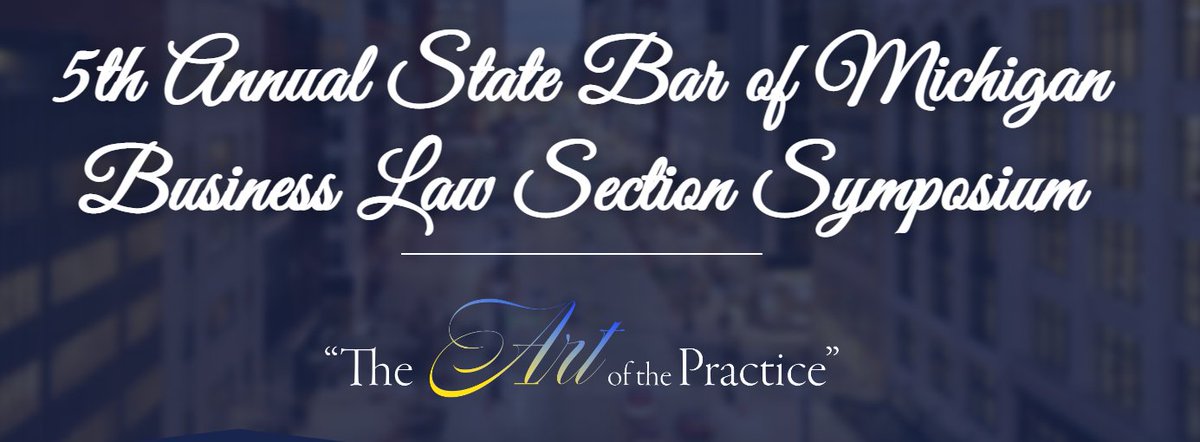 The Litigation War Room Podcast is a proud sponsor of the <a href="/MIStateBar/">State Bar of Michigan</a>'s Business Law Symposium: The Art of the Practice. <a href="/fishstewip/">Fishman Stewart PLLC</a> partner and <a href="/LitWarRoom/">The Litigation War Room Podcast</a> host <a href="/MaxwellGoss/">Maxwell Goss</a> will also be presenting at <a href="/DIADetroit/">Detroit Inst of Arts</a> on Feb. 16. More info:  bizsymposium.com
#Businesslaw