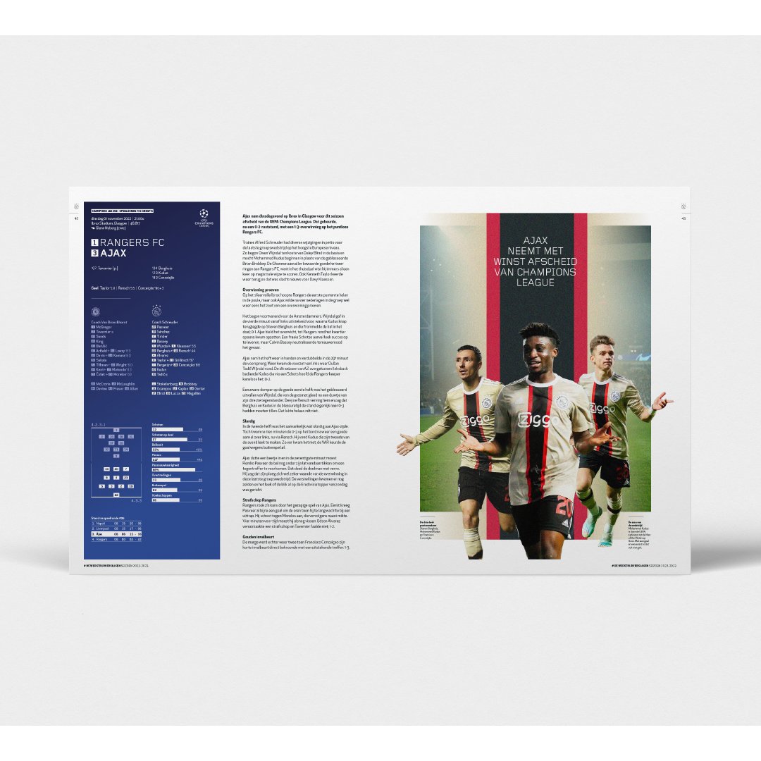 Rubenski_7's tweet photo. Halverwege op 60 pagina’s… met het #ontwerp van mijn vijfde #Ajax jaarboek. Met nieuwe #vormgeving voor het binnenwerk. #grafischsupporter #ajaxjaarboek @AFCAjax @ajaxlife @AjaxShowtime @afcajaxfanclub #design #ajaxfanatic #grafischontwerp #graphicdesign https://t.co/oQMsul0z7X