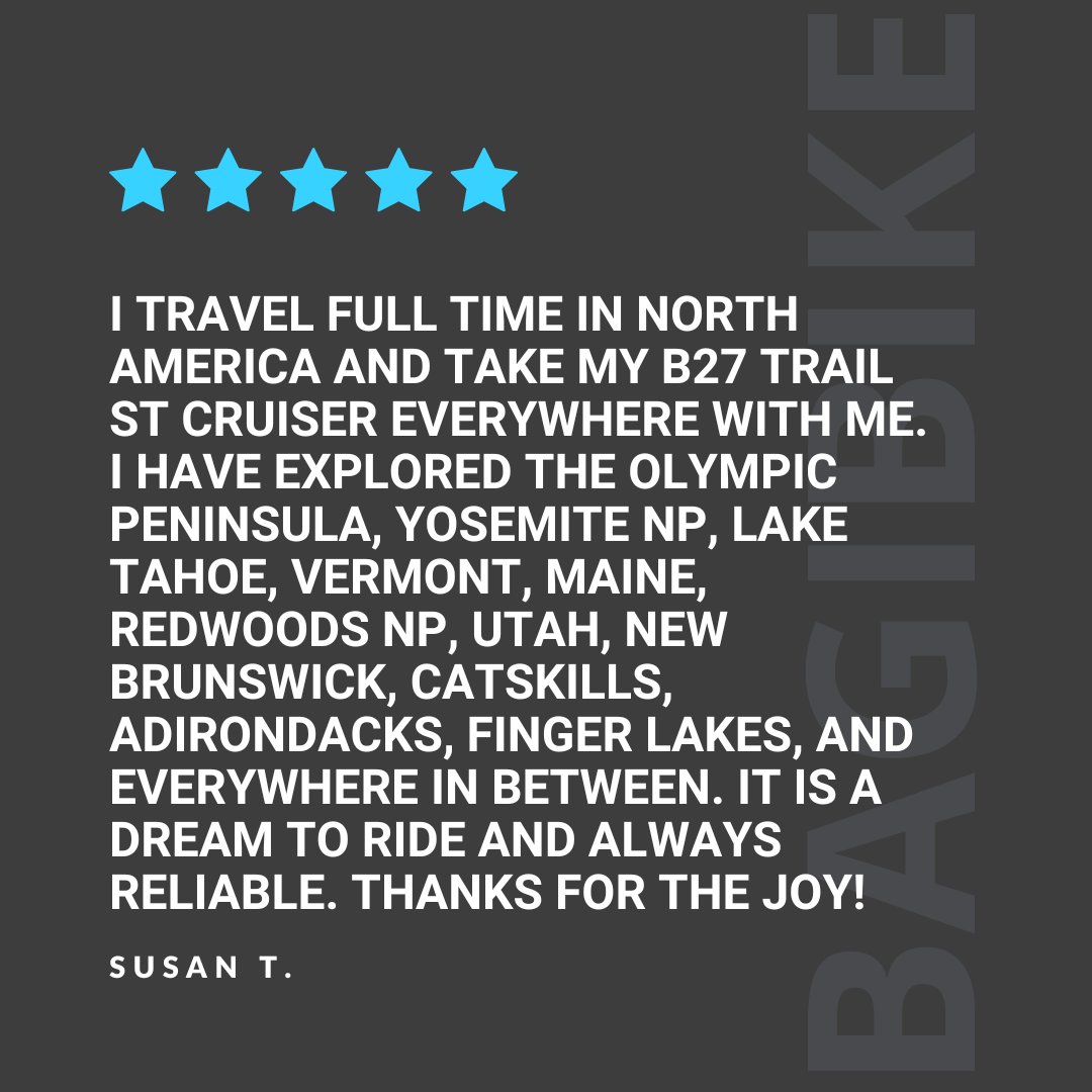 Whether you're riding in #Yosemite or #Maine, bring the joy with you with Bagi Bike.

#review #testimonial #ebike