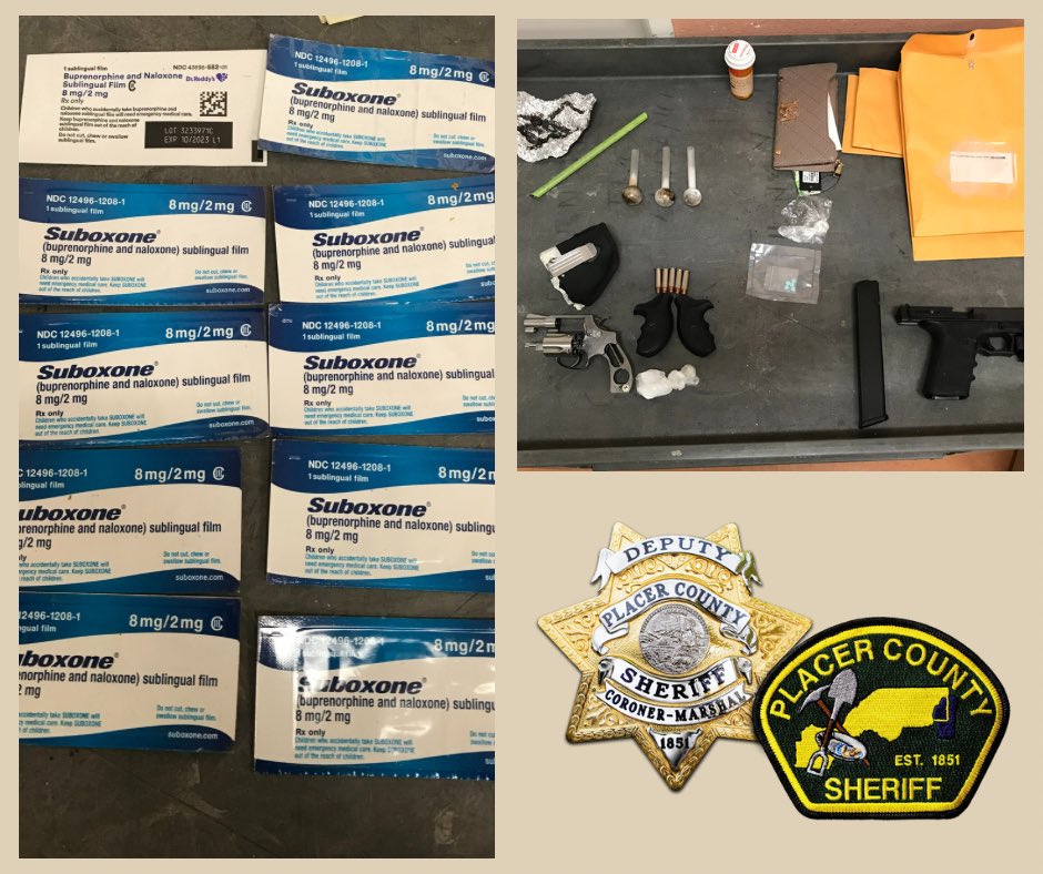 PlacerSheriff's tweet photo. A successful traffic stop by one of our deputies in unincorporated Lincoln ended with two illegally-possessed firearms and suspected fentanyl taken out of Placer County. Story: https://t.co/t63b7xIRDy #PCSO #PlacerCounty #arrested https://t.co/mzYrqk9XH1