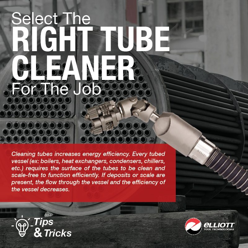 elliott_tool's tweet photo. In order to properly maintain heat exchangers and boilers, the right cleaning tools must be selected to clean the tubes.
Learn more about how to select the right tube cleaner for the job by reading this article (https://t.co/RuaPY5AkNJ) or contact Elliott Tool with any questions! https://t.co/hKQzDkNPkR