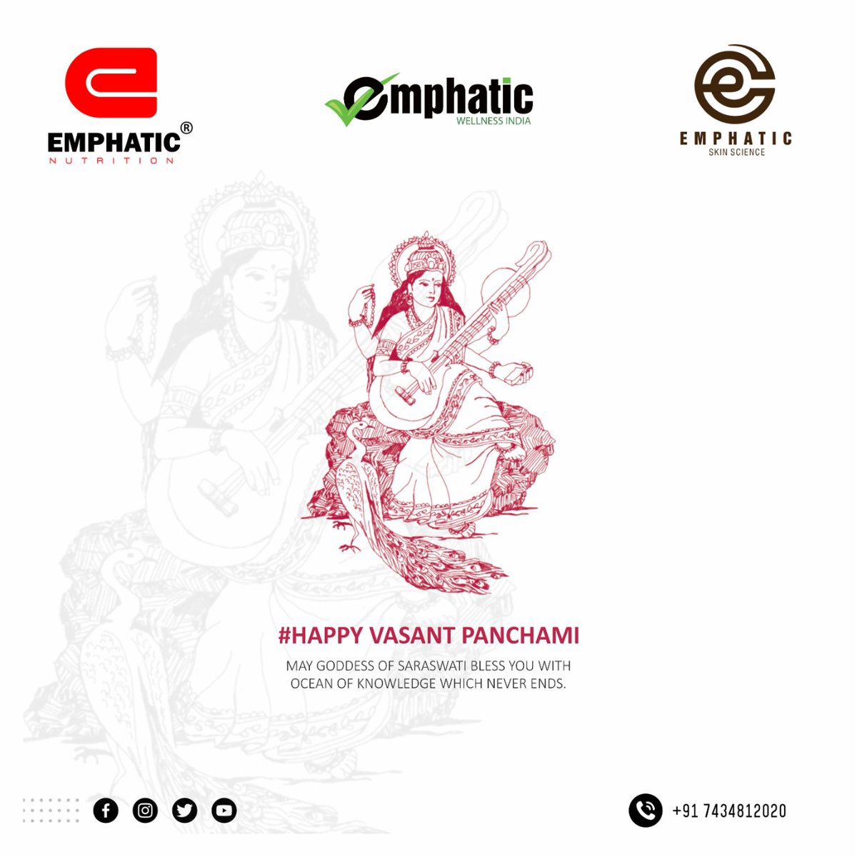 emphaticindia's tweet photo. #EmphaticIndia Wishes you a very #HappyVasantPanchami.
#SaraswatiPooja #SaraswatiPooja2023 #SaraswatiPuja #SaraswatiPuja2023 #VasantPanchami #VasantPanchami2023 #EmphaticNutrition #EmphaticWellness #EmphaticSkinScience #Emphatic https://t.co/VmZlqoJBtI