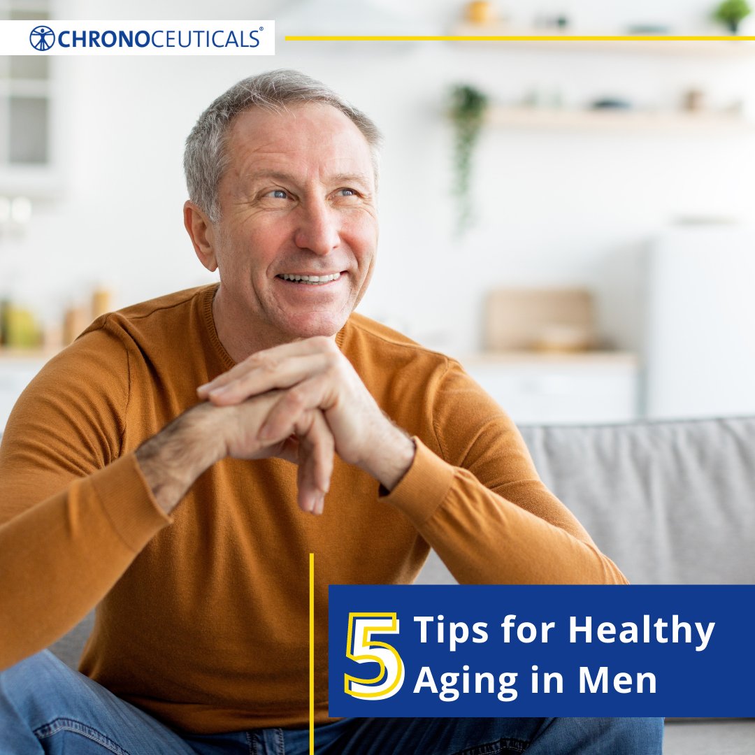 There is no stopping the aging process, and there are a handful of definitive issues that most men experience at one point or another. 

To help take control of the #aging process, here are 5 tips for men to protect their health.

Chronoceuticals.com/men-and-aging-… 

#menshealth