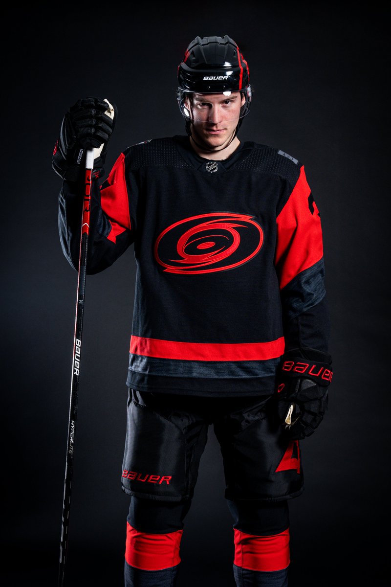 Canes's tweet photo. Bringing the heat to the ice 🔴⚫️

#LetsGoCanes | @adidashockey https://t.co/maKA5ZUoUv