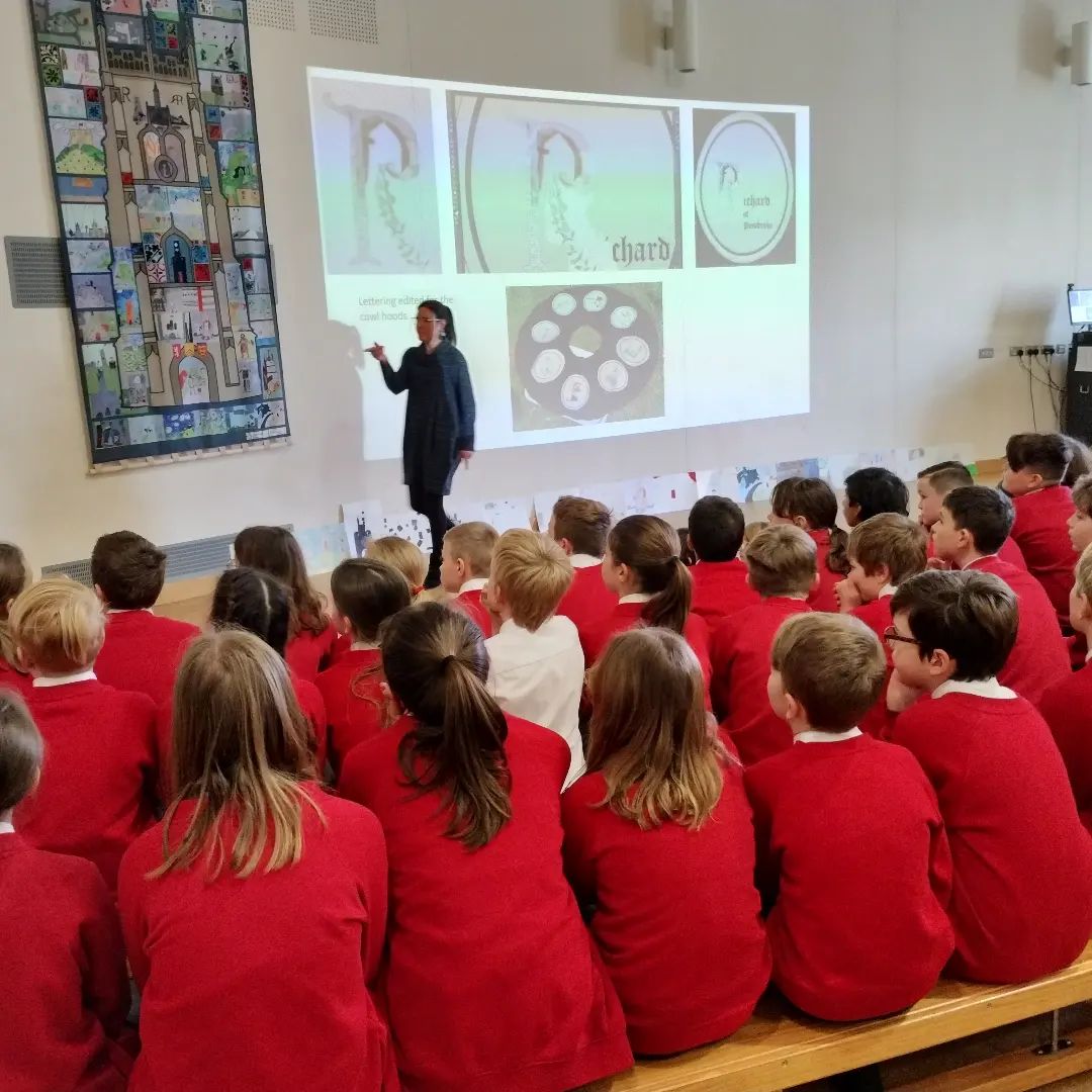 Delighted to be at Bengeworth Academy with Evesham Abbey Trust for a presentation of the artwork that pupils have contributed to. instagram.com/p/Cn4hvN4MJYq/