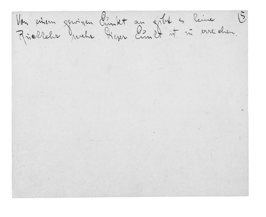 From a certain point on, there is no turning back. This is the point that needs to be reached.
–Franz Kafka, October 20, 1917