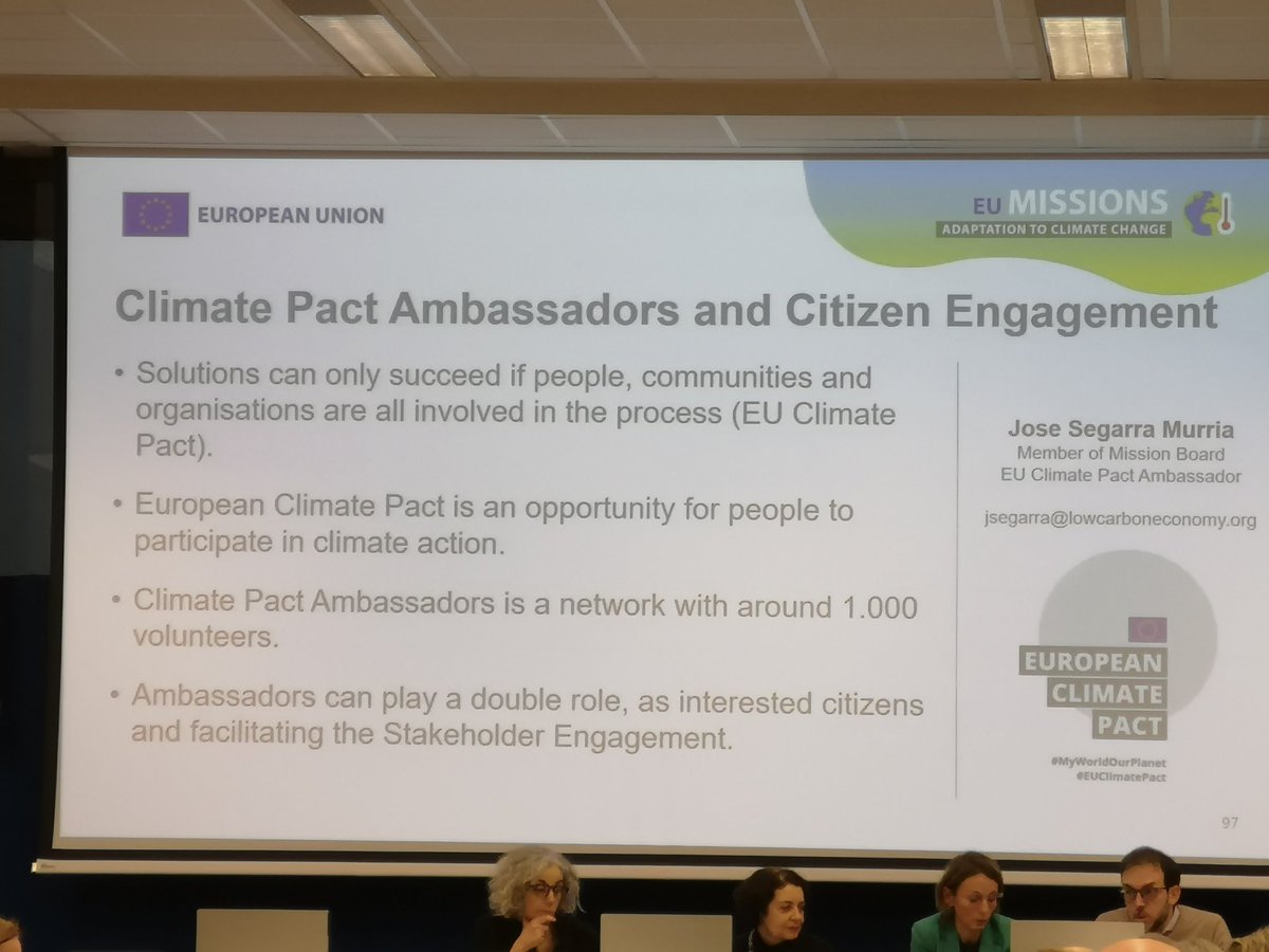 RuairiOSiochain's tweet photo. For Climate Adaptation at the EU Mission "Solutions can only succeed if citizens and communitys are involved In the Adaptation process" #ClimateAdaptation #climatemission @EUClimateAction @EUScienceInnov https://t.co/4HCZwJAiCi