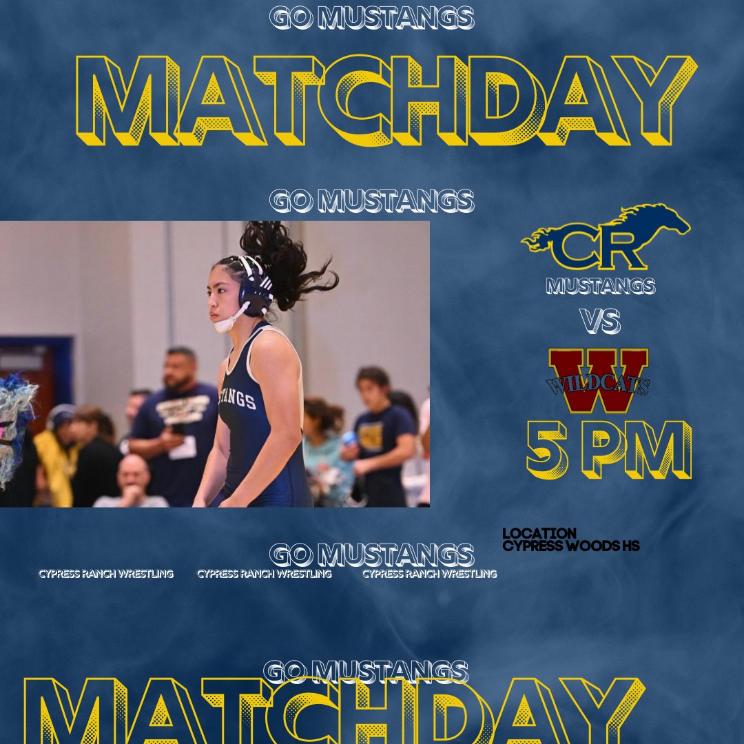 Last dual of the season vs <a href="/CWWrestling/">Cy Woods Wrestling</a> today!!!!!!