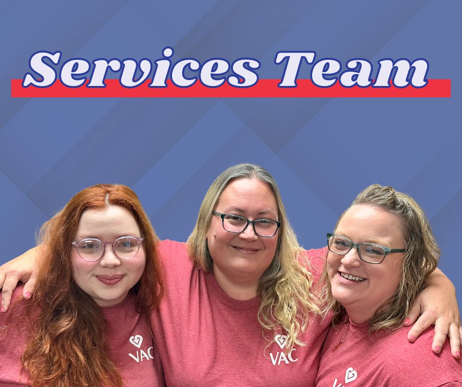 In 2022, VAC assisted 7,770 individuals by providing basic needs services. Our remote staff member is not pictured; she is a friendly voice on the phone, helping set up appointments and answering questions. Thank you to all of VAC's staff who serve our clients and community.