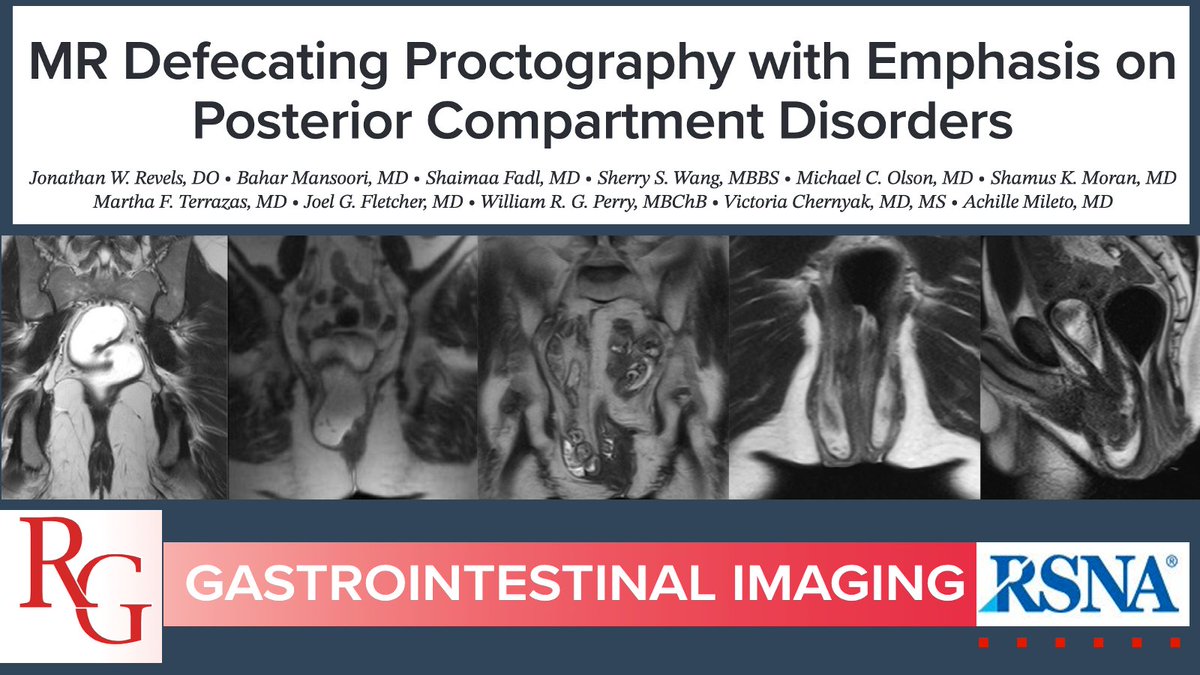 Thank you for following along & learning about MR defecating proctography!  Check out the full comprehensive and impactful #RGphx article here: bit.ly/3Cy2qij
@JRevRad1 @BaharMansooriMD @drsherrywang @ShaimaaFadl1 @ShamusMoran @williamperrynz@VChernyakMD
11/11