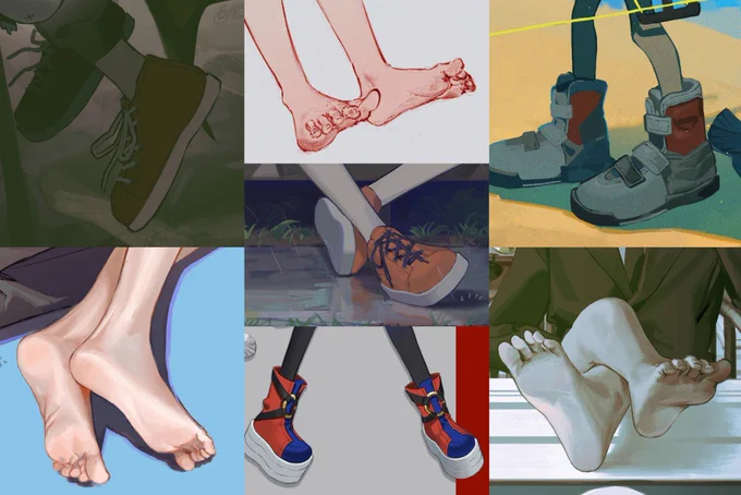 足を描いてる時が1番脳汁出てる気がする 