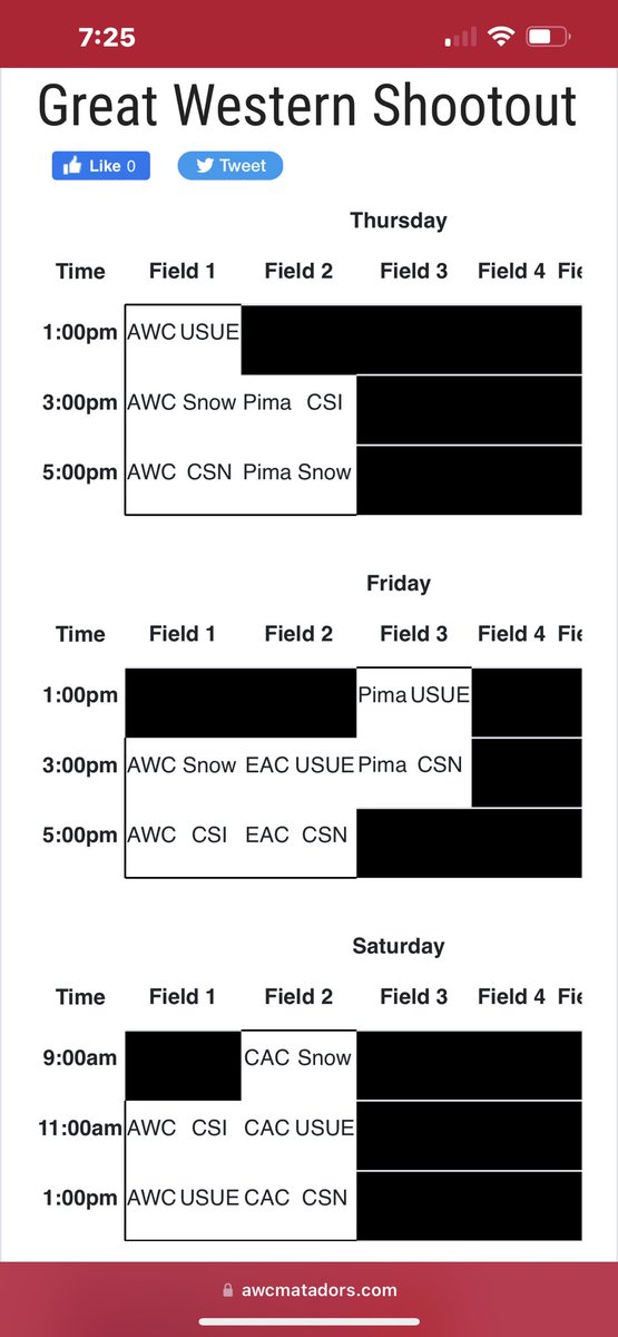 Next week’s annual 3 Day event Great Western Shootout hosted by Arizona Western College in Yuma, AZ.