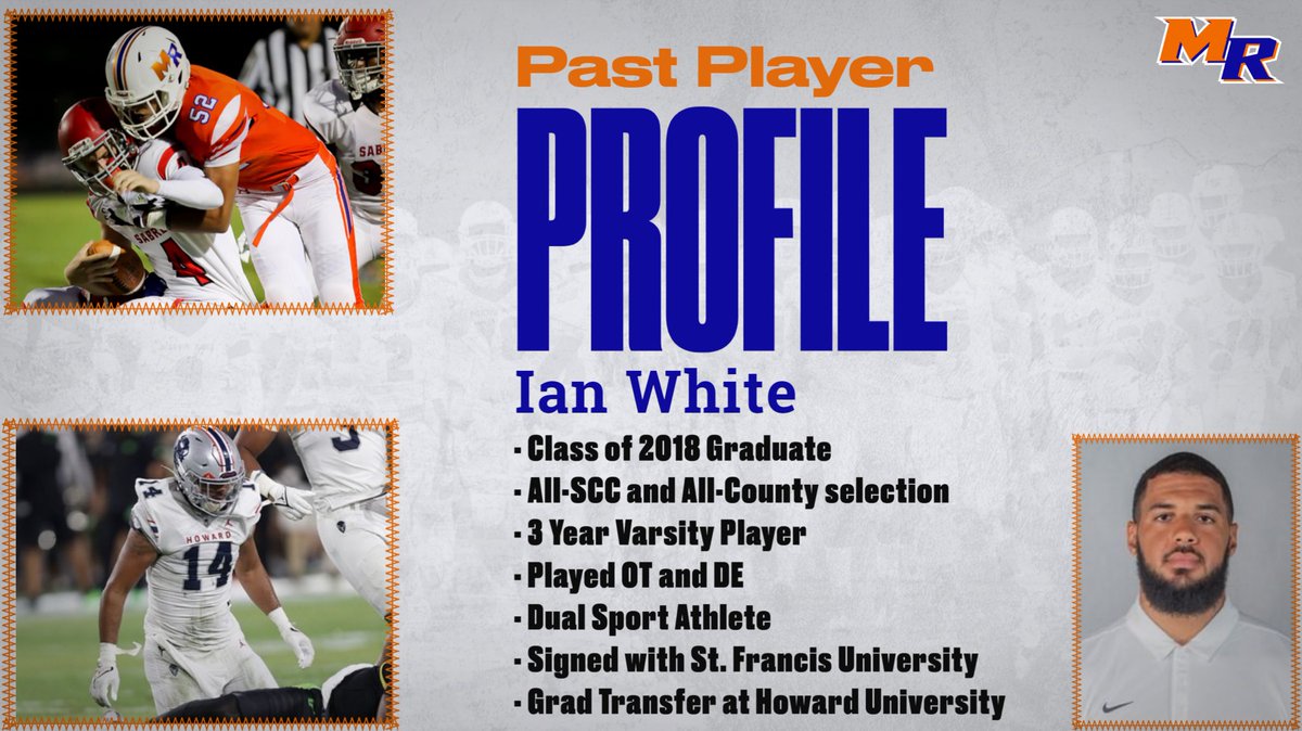 MarvinRidgeFB's tweet photo. Past Player Profile:
Ian White ‘18

Ian played a big part in the Mavs 2016 and 2017 seasons. Anchored down the O-Line at LT while also playing DE. Ian earned All-UC and SCC honors as a Mav. Signed to play at St. Francis in 2018 and is now a Grad Student at Howard.
#Nextlevelmavs https://t.co/UifNNZgqfM